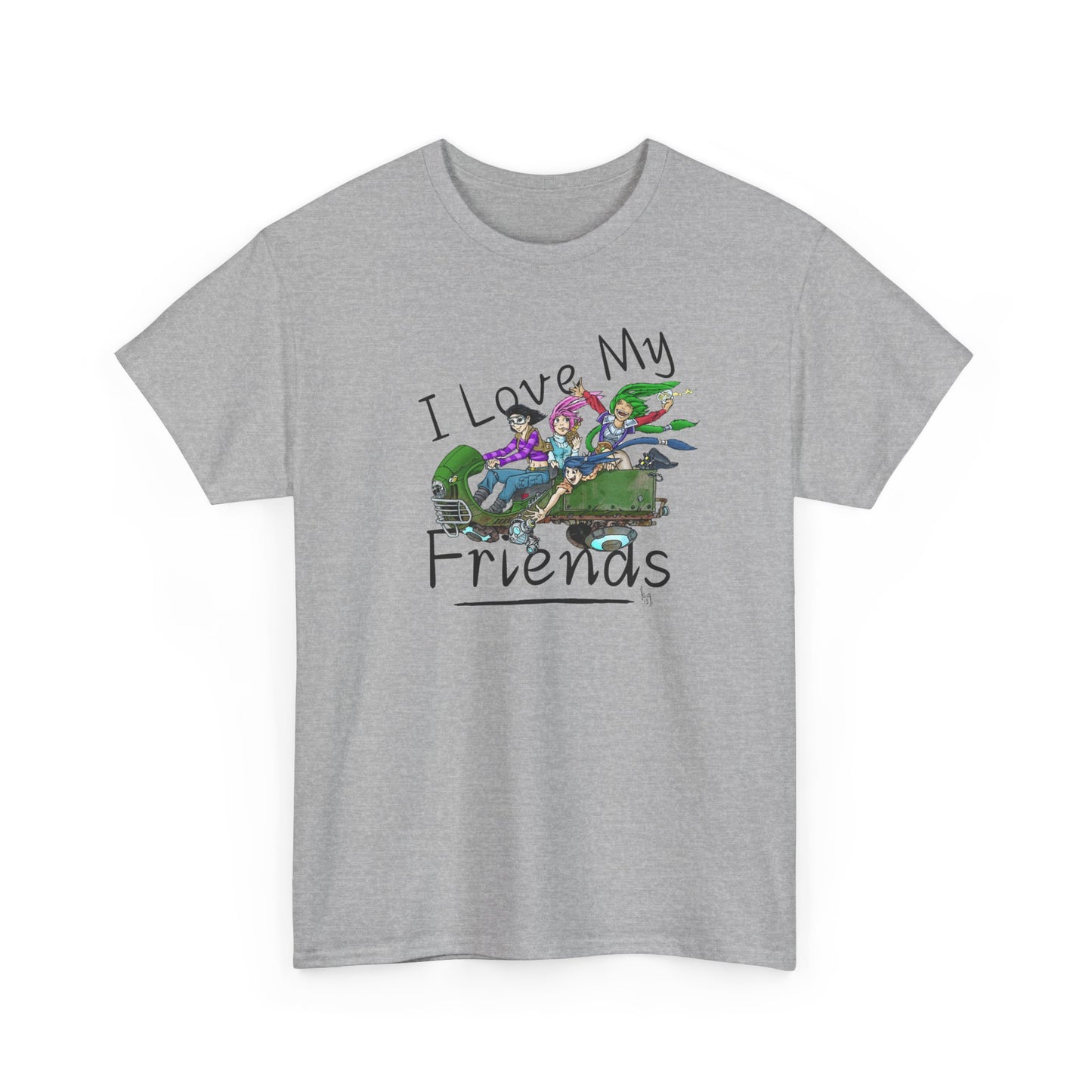 Friends Sci-Fi T-Shirt — "I Love My Friends" Cute Sci-Fi Graphic Tee