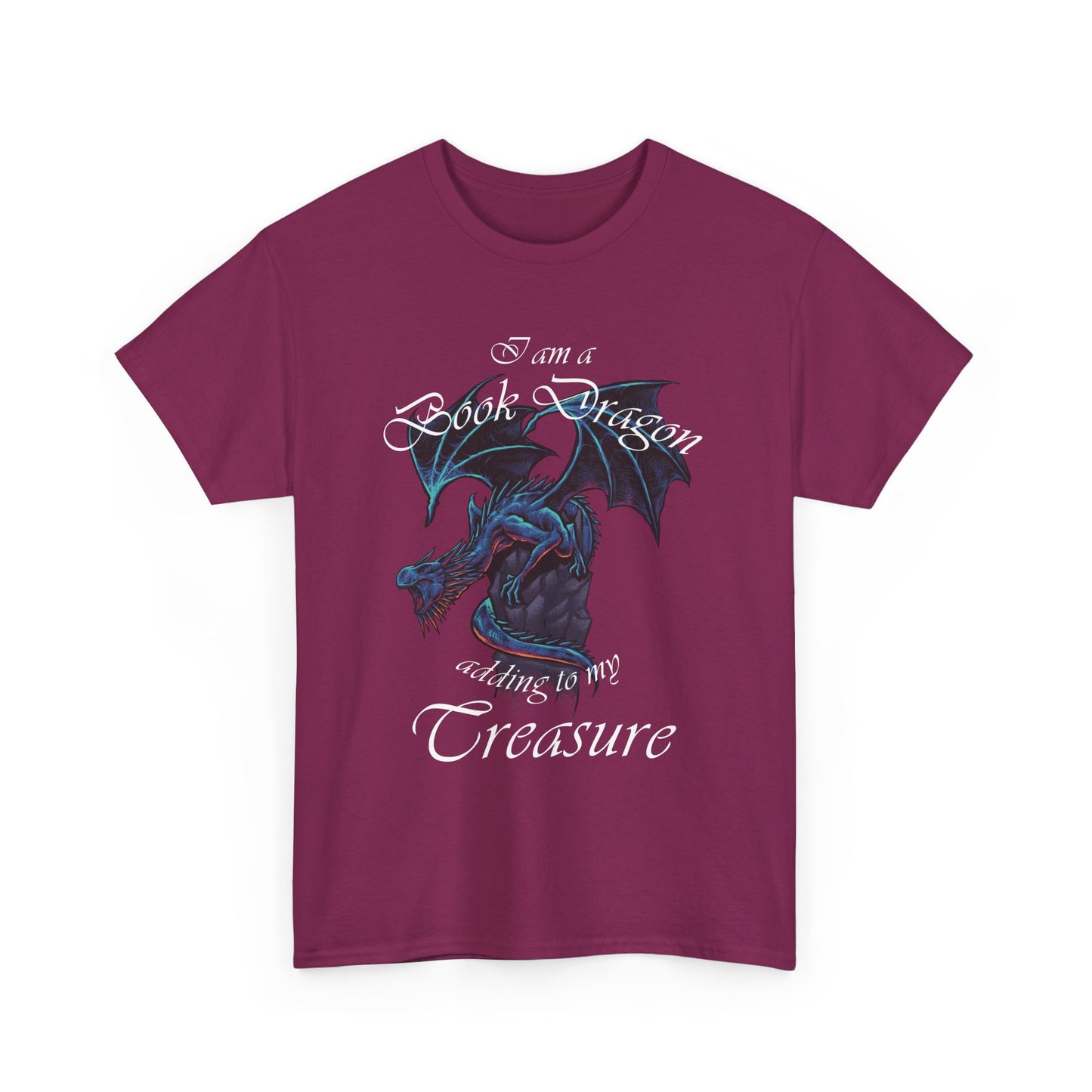 Book Dragon Unisex Cotton Tee - Perfect for Readers and Fantasy Lovers