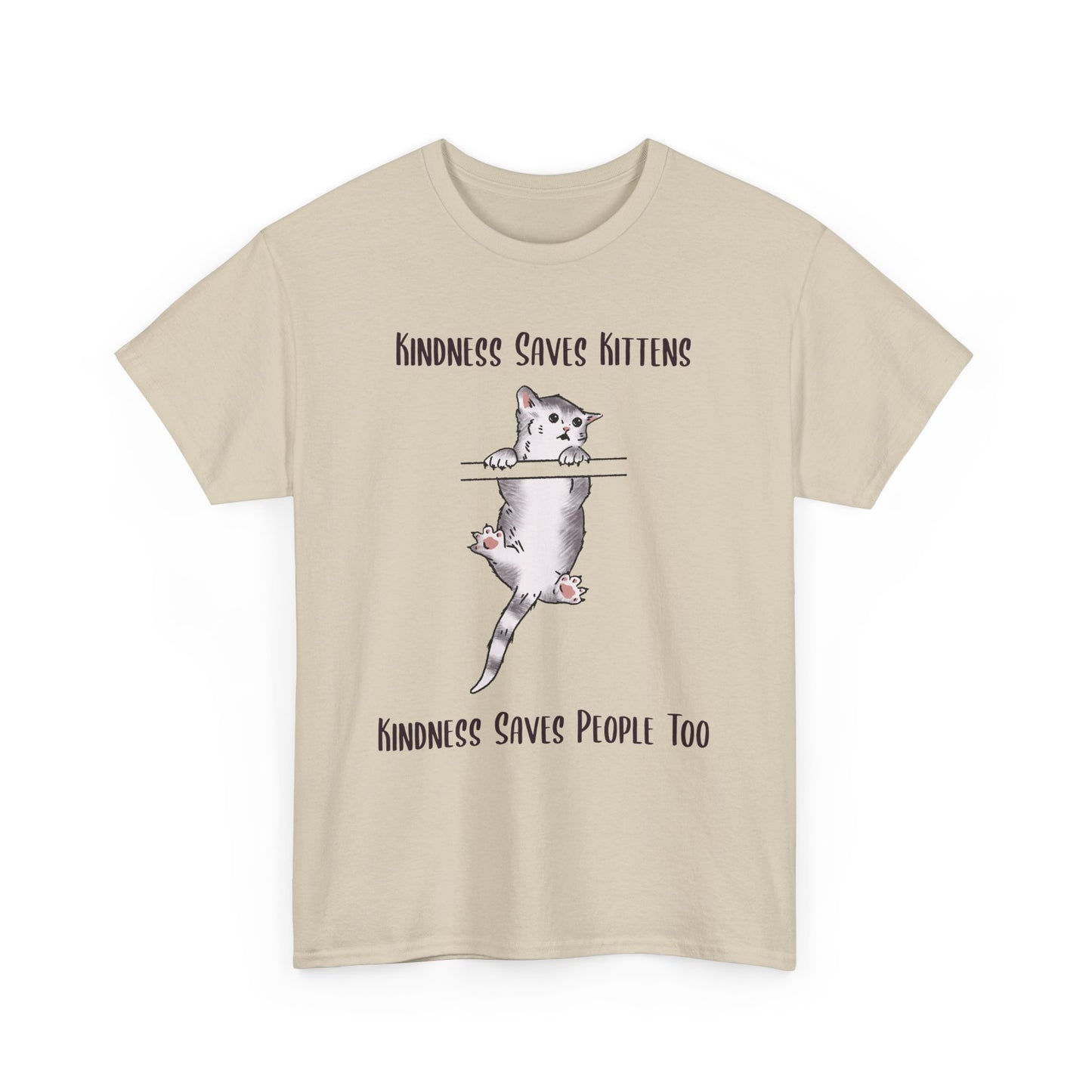 Kindness Saves Kittens Unisex Heavy Cotton Tee