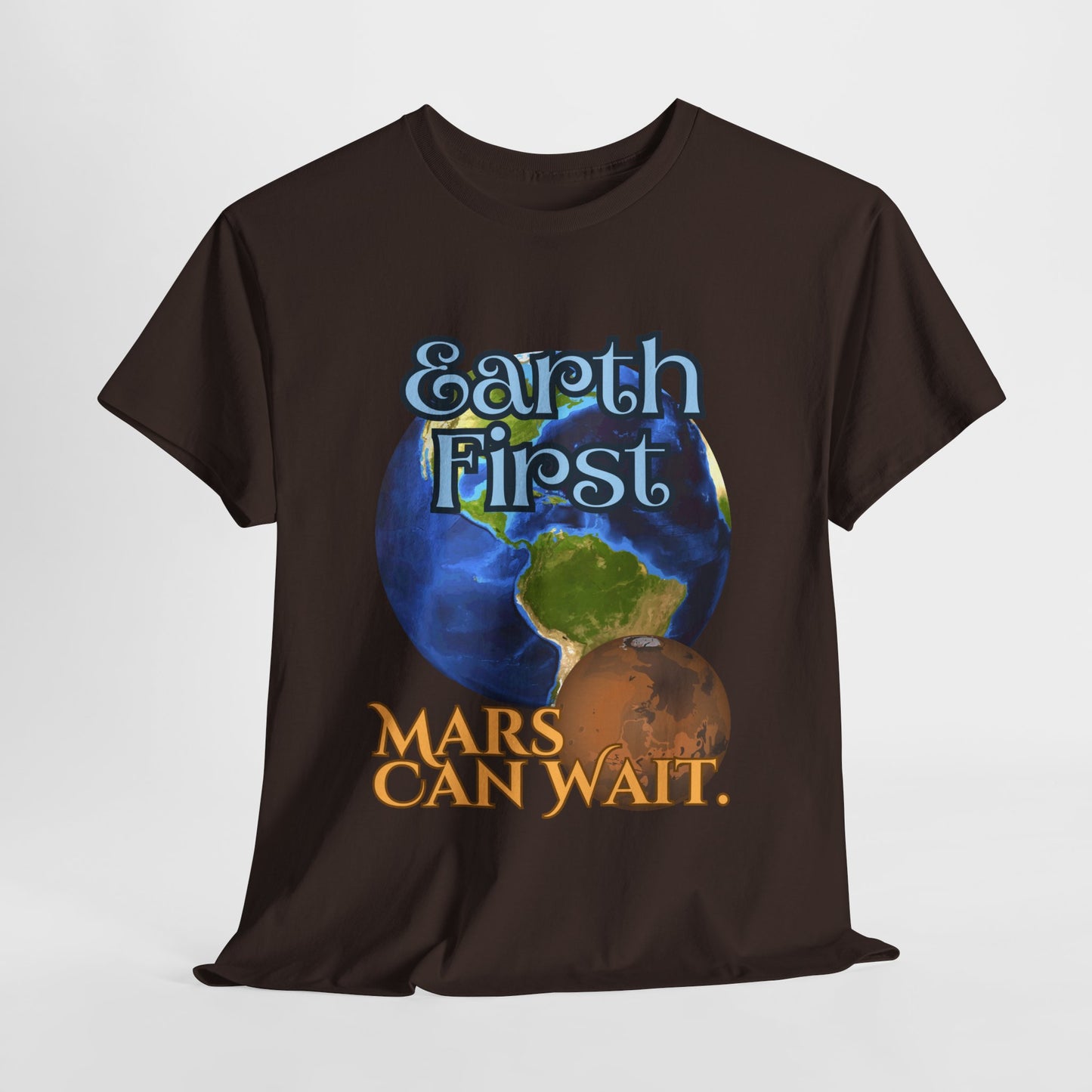 Earth First Unisex Heavy Cotton Tee - Eco-Friendly Graphic T-Shirt