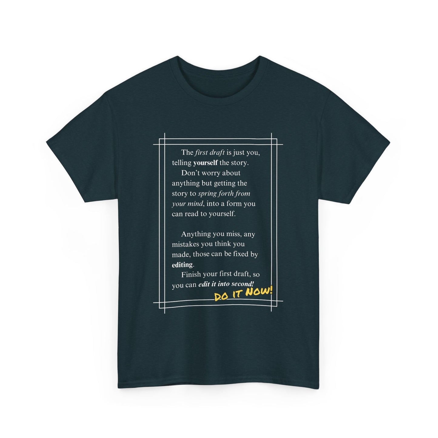 Inspirational Unisex Heavy Cotton Tee – "Do It Now!" Motivational T-Shirt