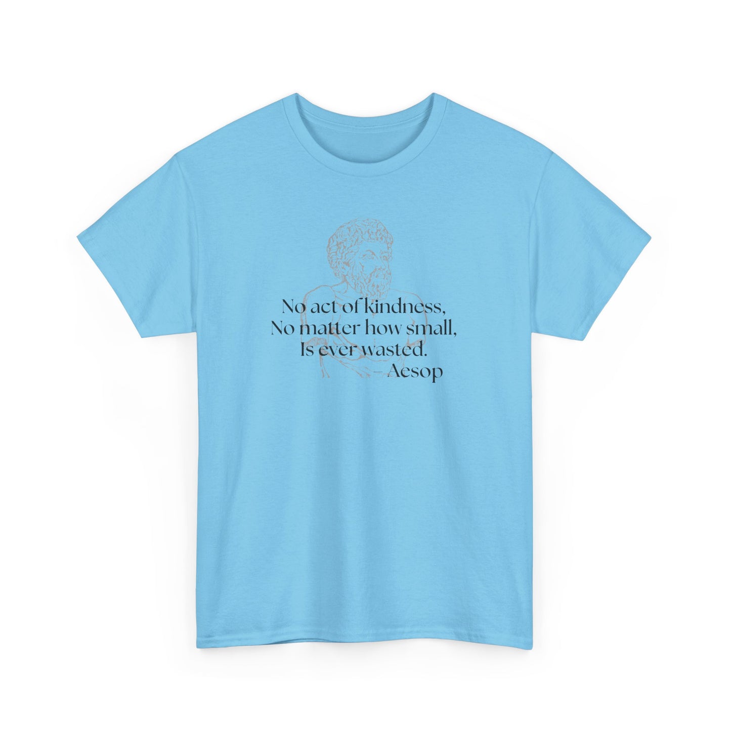 Inspirational Aesop Quote Unisex Heavy Cotton Tee - Kindness Matters