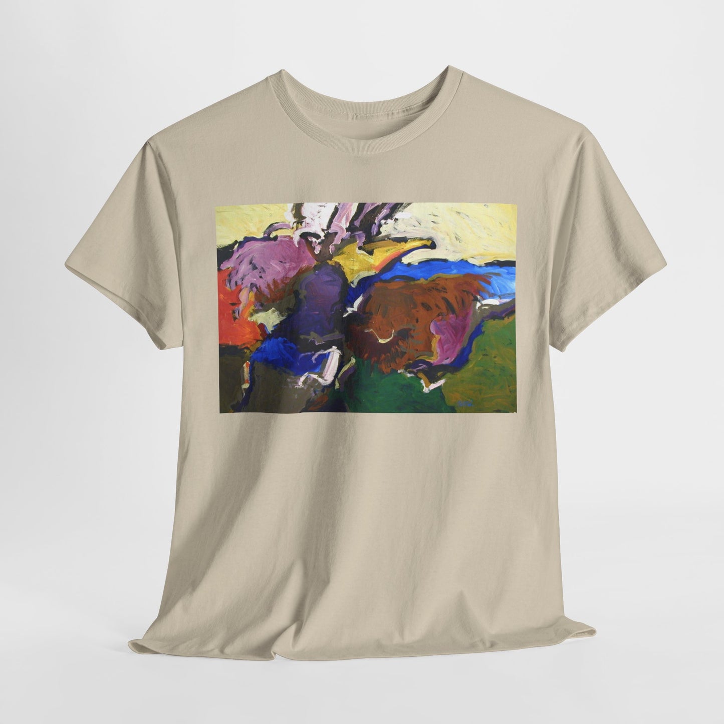 Artistic Unisex Heavy Cotton Tee - Vibrant Abstract Design