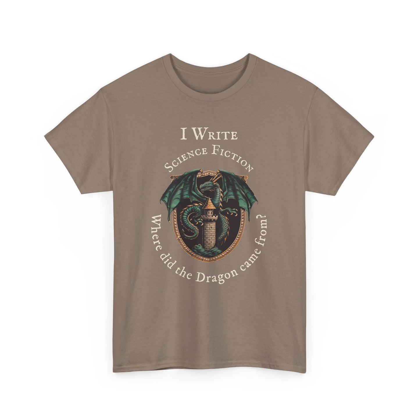 I Write Science Fiction Unisex Heavy Cotton Tee - Perfect for Writers and Fantasy Lovers
