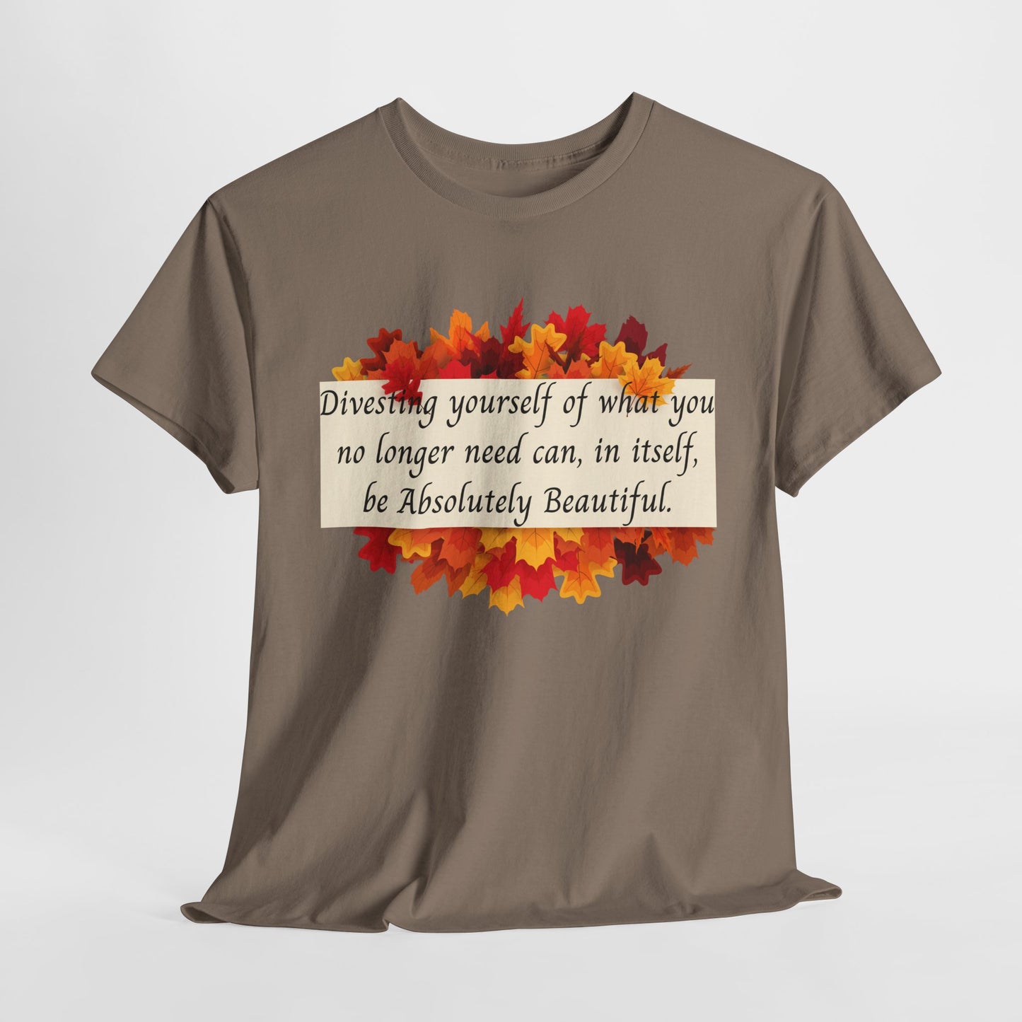Inspirational Autumn Unisex Heavy Cotton Tee, Cozy Fall Shirt, Positive Message Tee, Gift for Her, Self-Love Apparel, Motivational Casual