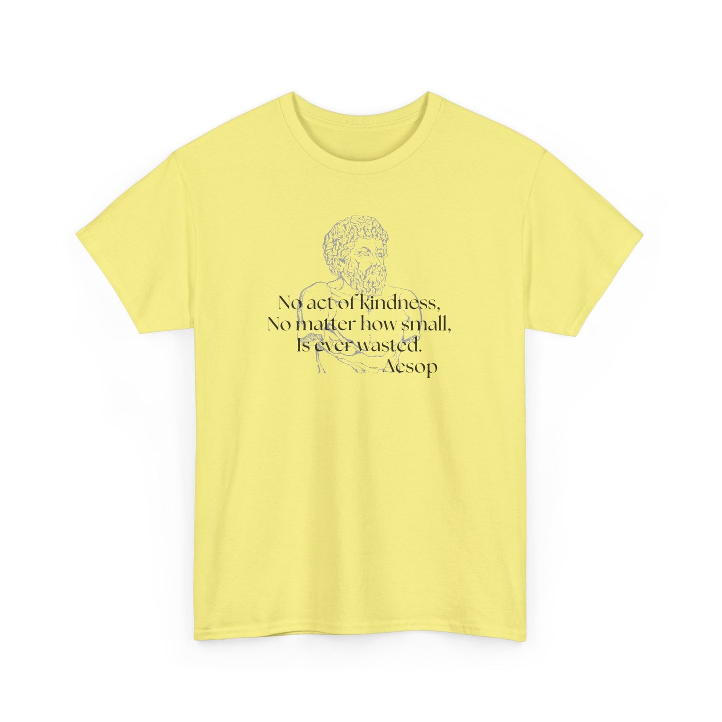Inspirational Aesop Quote Unisex Heavy Cotton Tee - Kindness Matters