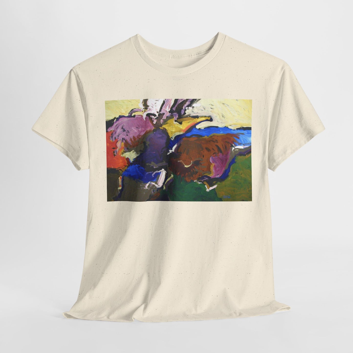 Artistic Unisex Heavy Cotton Tee - Vibrant Abstract Design