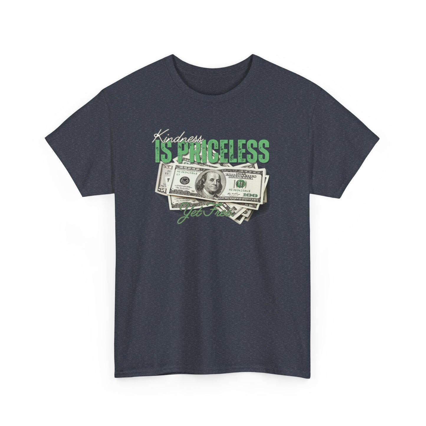 Funny Unisex Heavy Cotton Tee - "Happiness is Priceless" Graphic T-Shirt