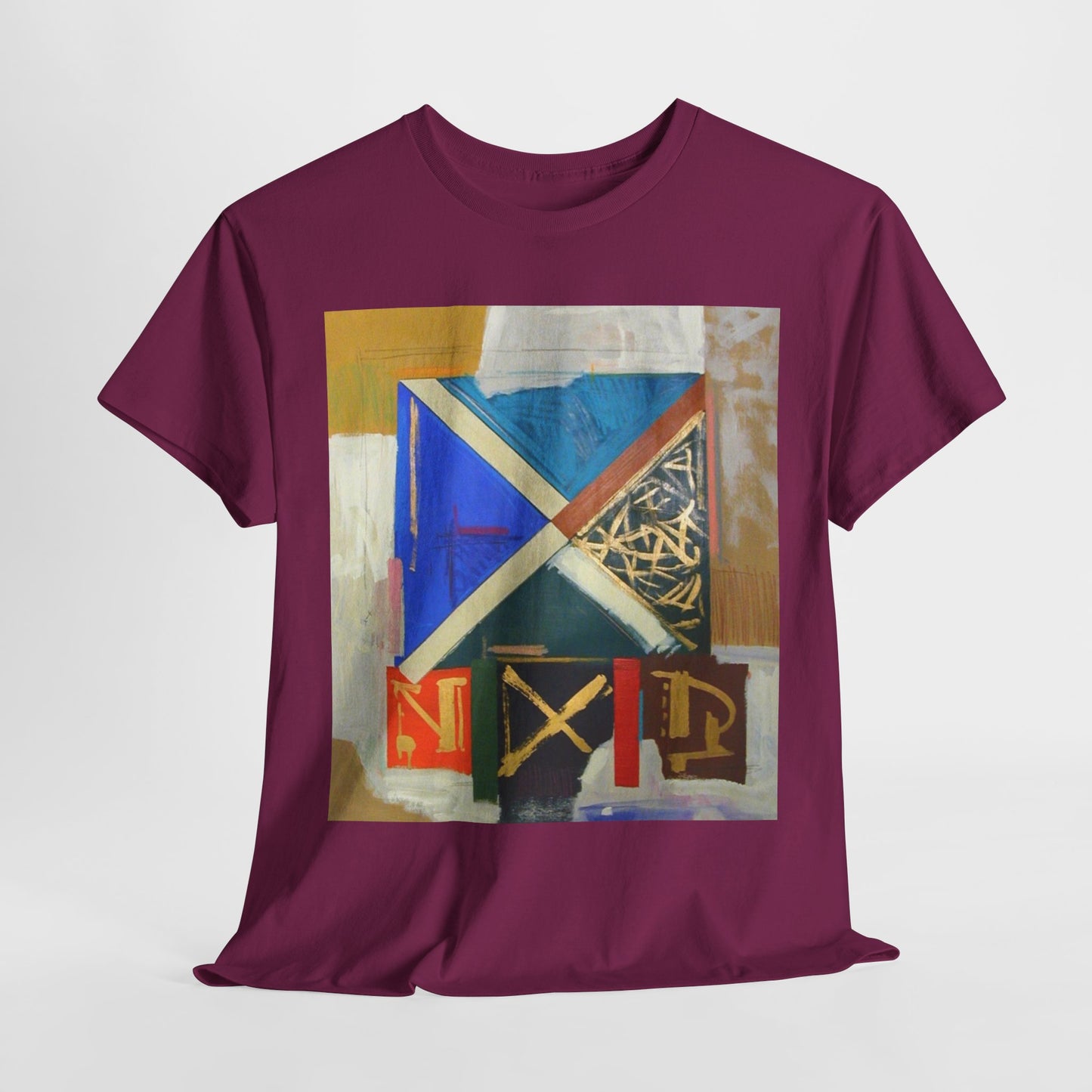 Artistic Unisex Heavy Cotton Tee - Modern Abstract Design