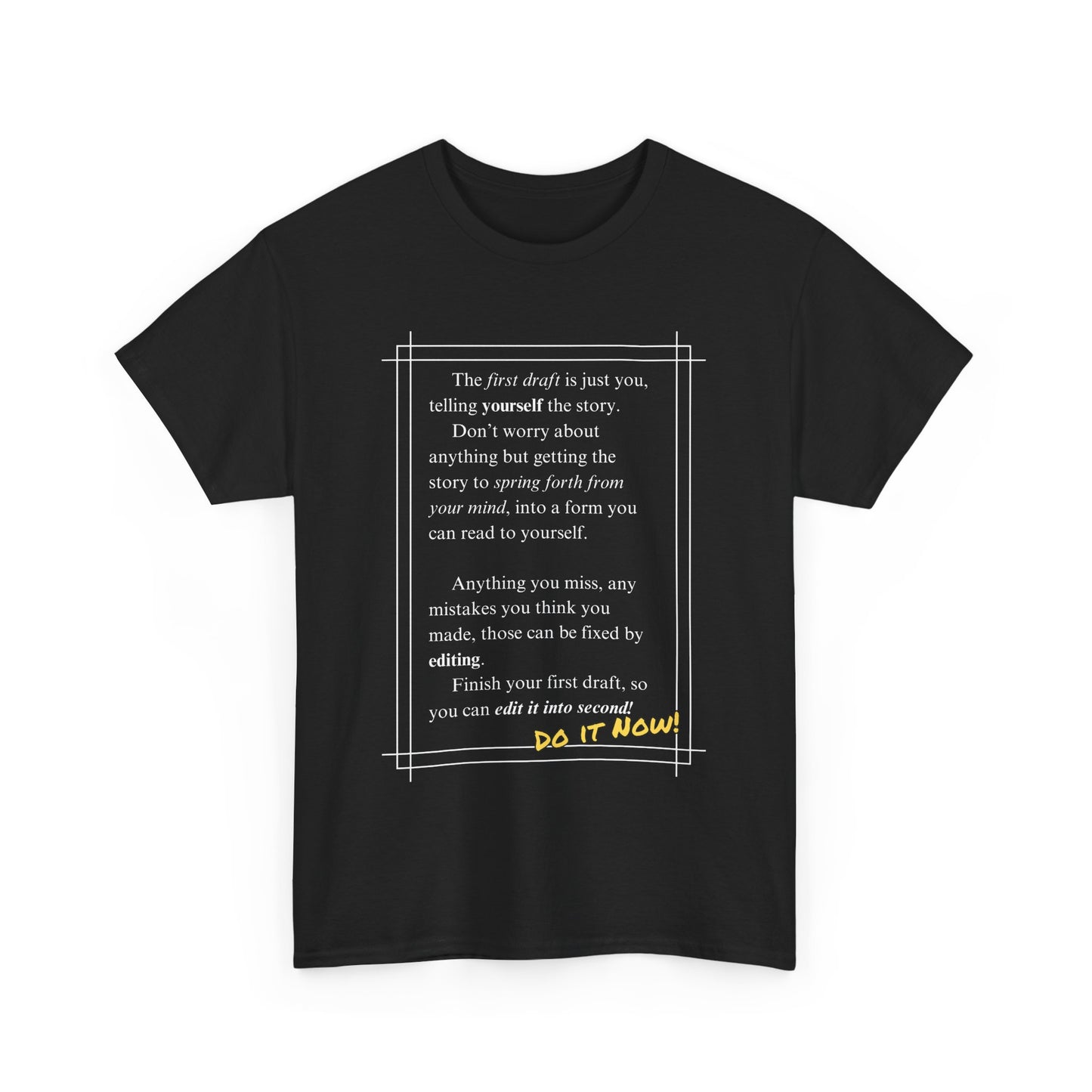 Inspirational Unisex Heavy Cotton Tee – "Do It Now!" Motivational T-Shirt
