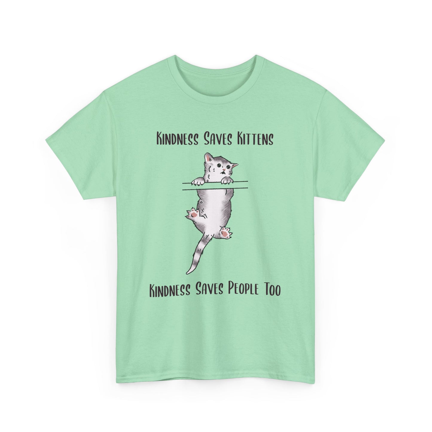 Kindness Saves Kittens Unisex Heavy Cotton Tee
