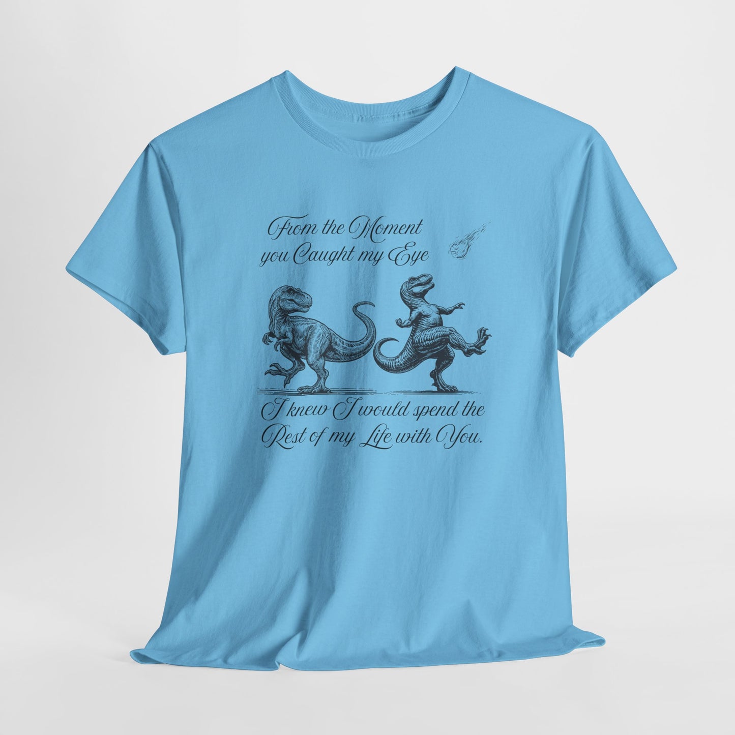 Romantic Dinosaur Graphic Tee - Perfect for Couples