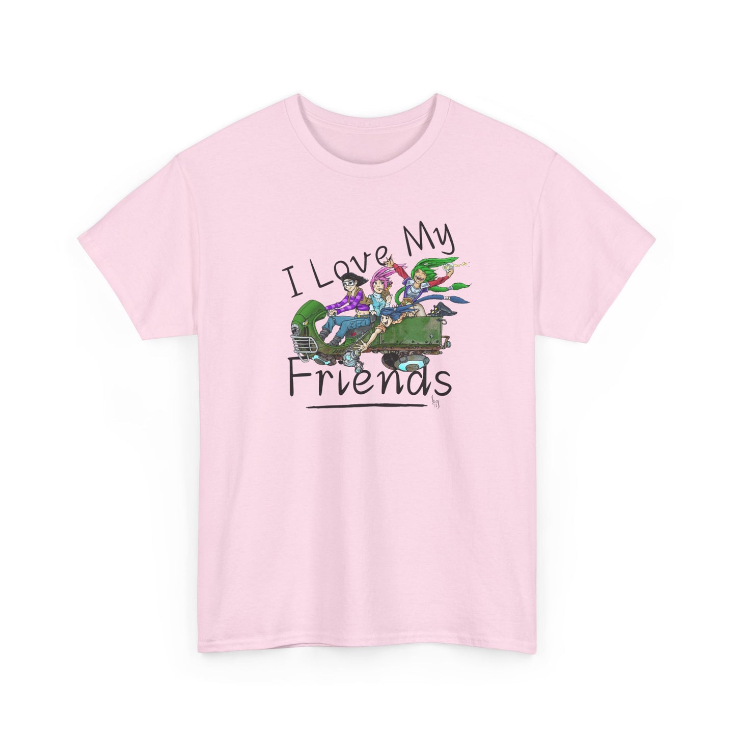 Friends Sci-Fi T-Shirt — "I Love My Friends" Cute Sci-Fi Graphic Tee