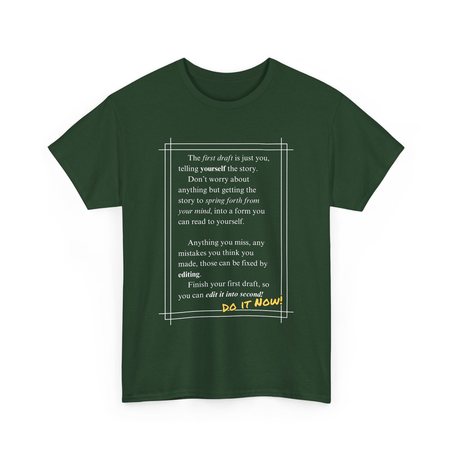 Inspirational Unisex Heavy Cotton Tee – "Do It Now!" Motivational T-Shirt