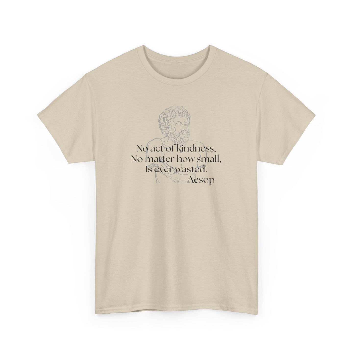 Inspirational Aesop Quote Unisex Heavy Cotton Tee - Kindness Matters