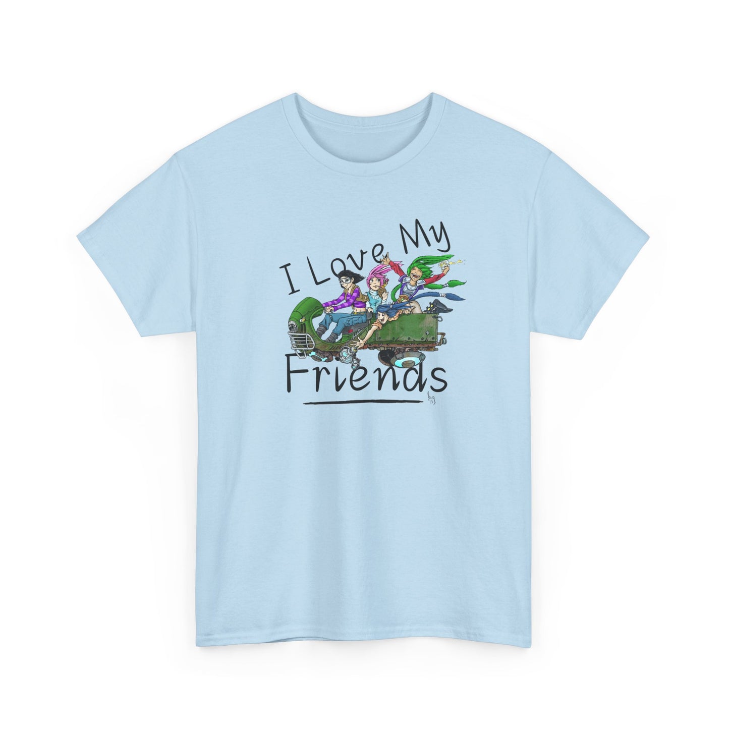 Friends Sci-Fi T-Shirt — "I Love My Friends" Cute Sci-Fi Graphic Tee