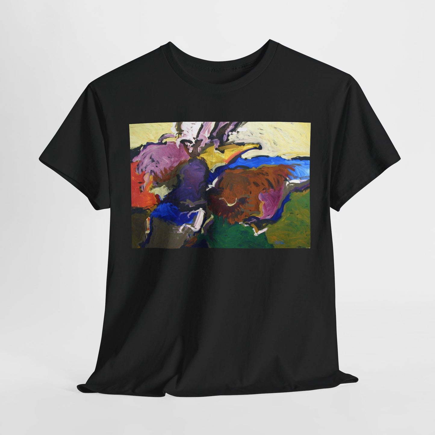 Artistic Unisex Heavy Cotton Tee - Vibrant Abstract Design
