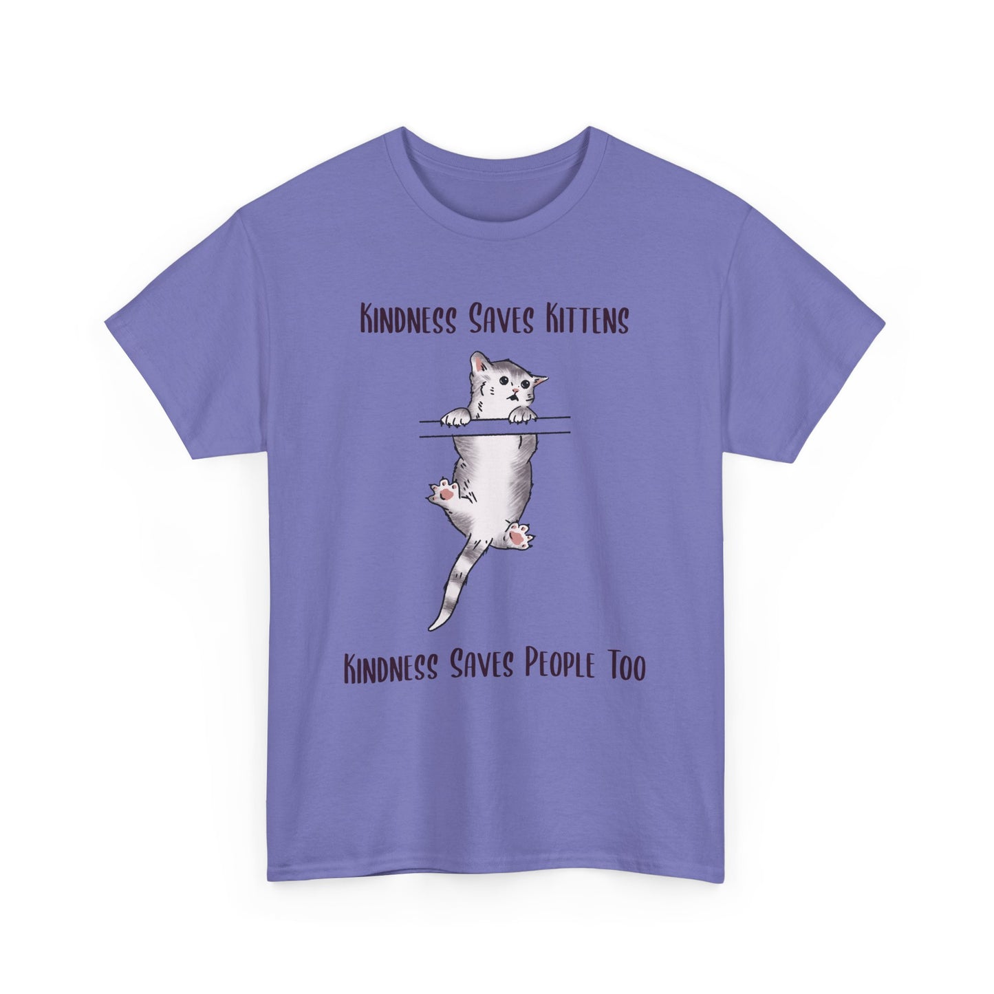 Kindness Saves Kittens Unisex Heavy Cotton Tee