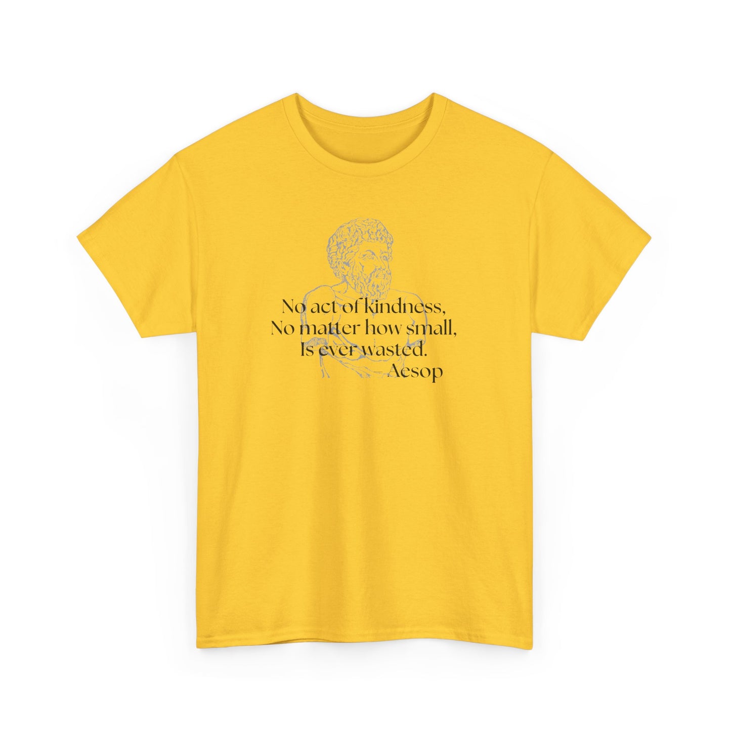 Inspirational Aesop Quote Unisex Heavy Cotton Tee - Kindness Matters