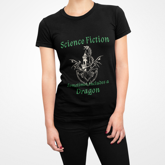 Unisex Heavy Cotton Tee - Science Fiction Dragon Design