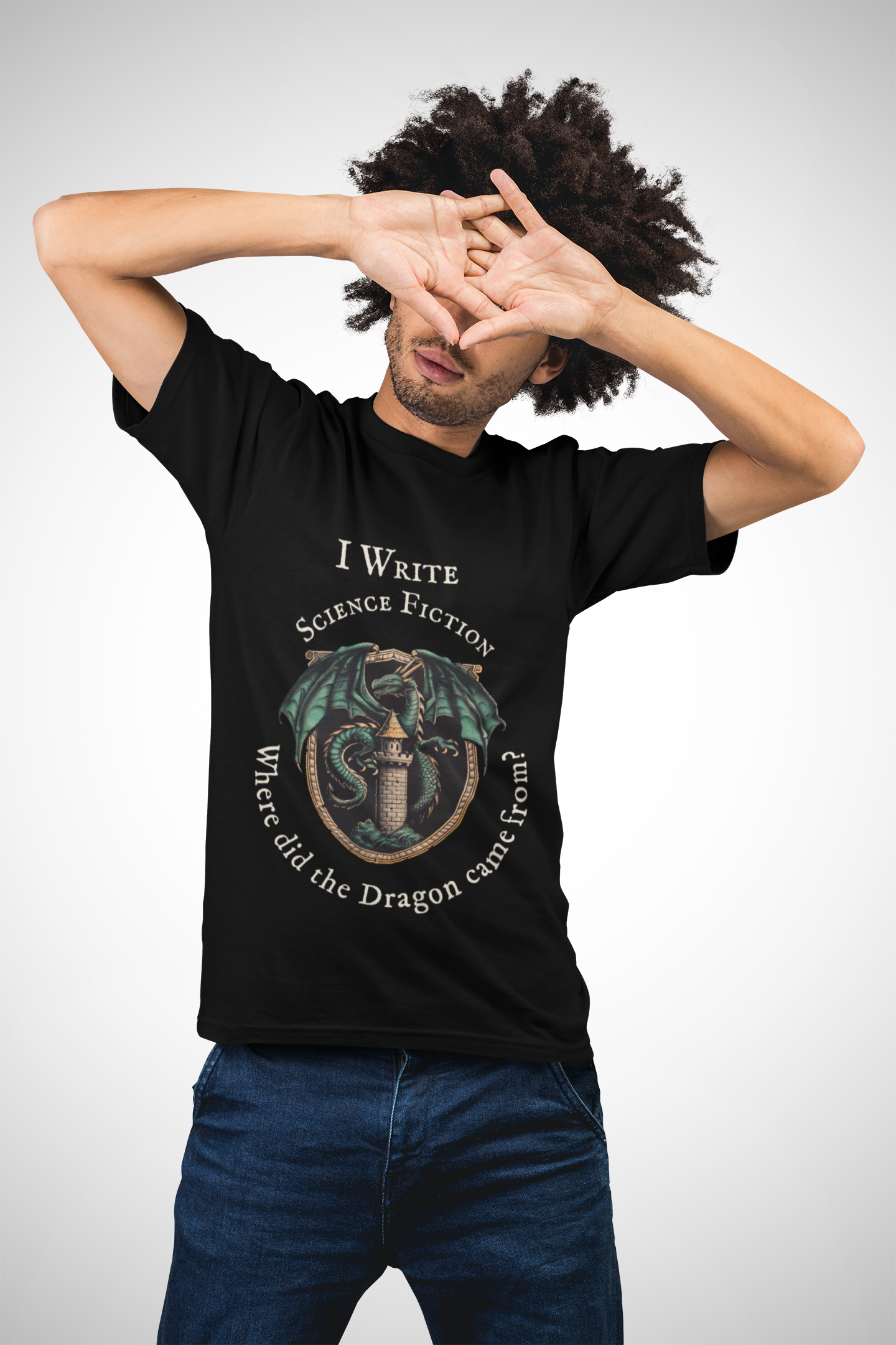 I Write Science Fiction Unisex Heavy Cotton Tee - Perfect for Writers and Fantasy Lovers