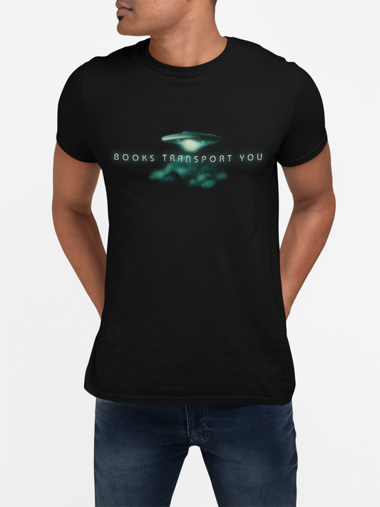 Books Transport You Unisex Heavy Cotton Tee - Cozy Literary T-Shirt for Book Lovers