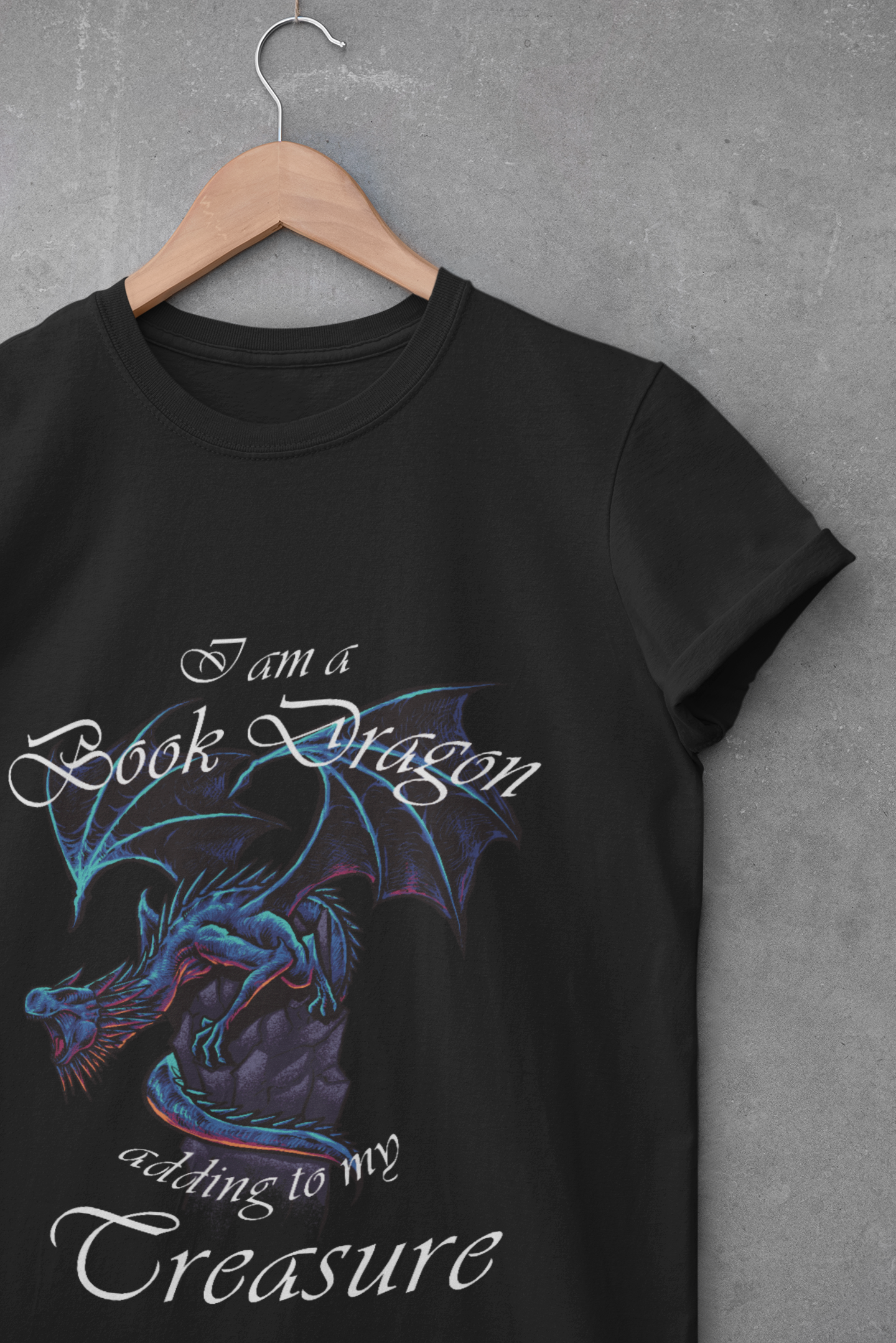 Book Dragon Unisex Cotton Tee - Perfect for Readers and Fantasy Lovers
