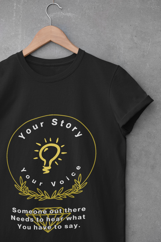 Inspiring Unisex Heavy Cotton Tee - Your Story, Your Voice