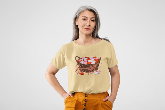 Love Basket Unisex Heavy Cotton Tee - Perfect for Valentine’s Day & Heartfelt Moments