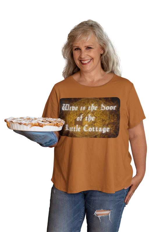 Whimsical Cottage Door Unisex Heavy Cotton Tee