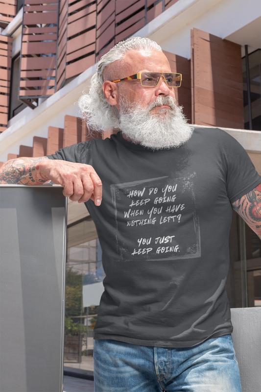Motivational Unisex Heavy Cotton Tee - 'Keep Going' Inspirational Quote Shirt