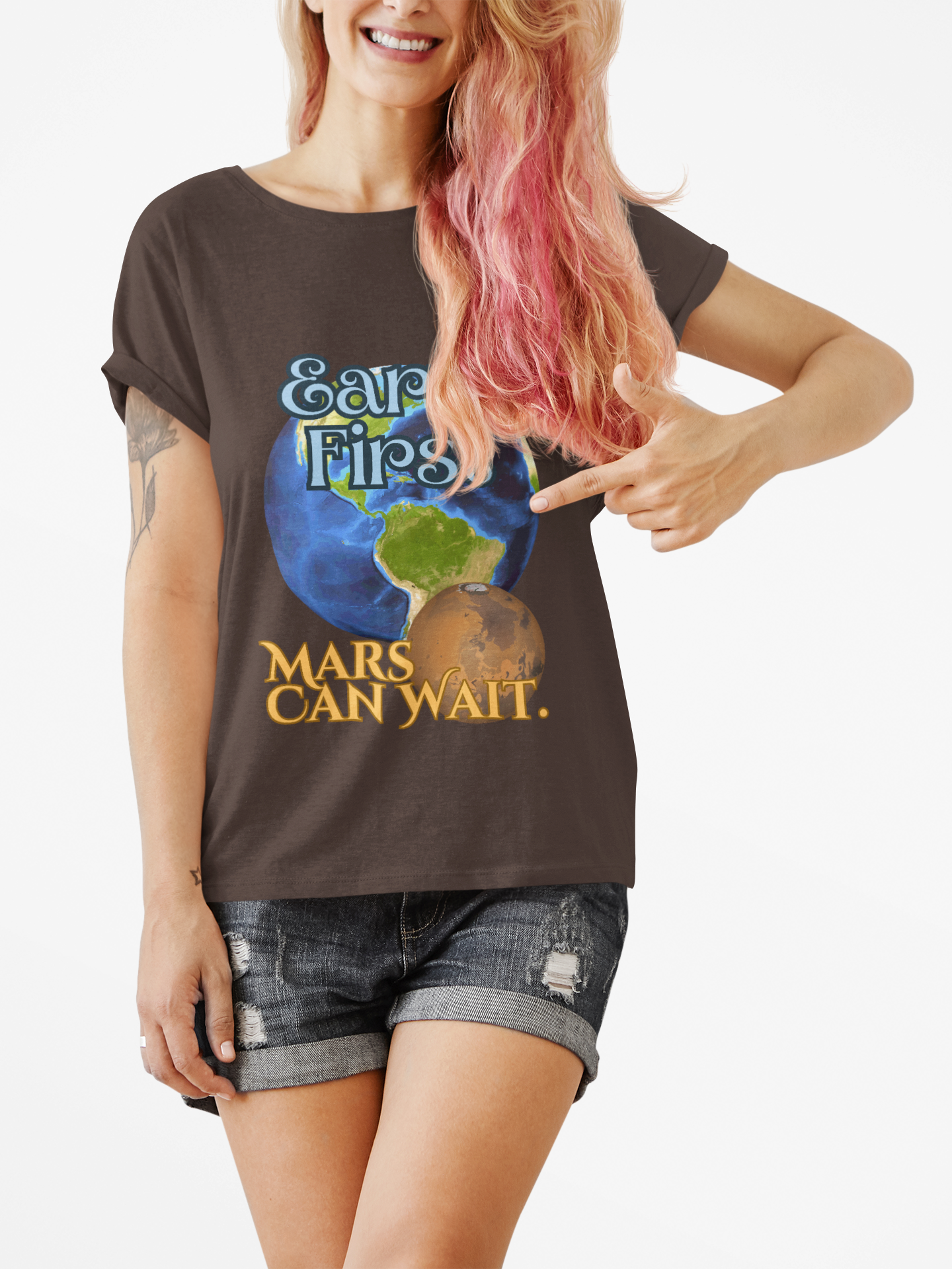 Earth First Unisex Heavy Cotton Tee - Eco-Friendly Graphic T-Shirt