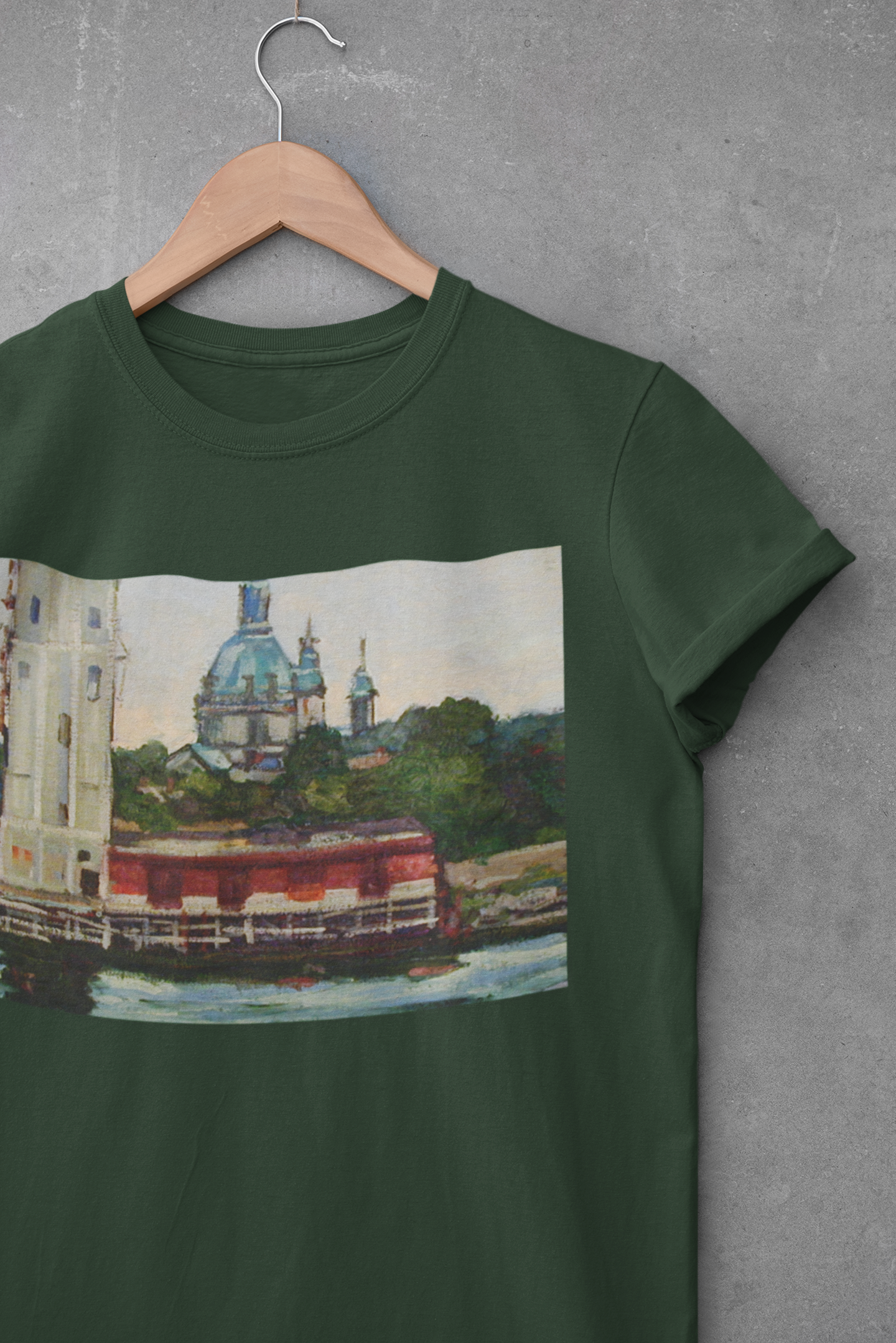 Artistic Unisex Heavy Cotton Tee - Vintage Inspired Scenic Design