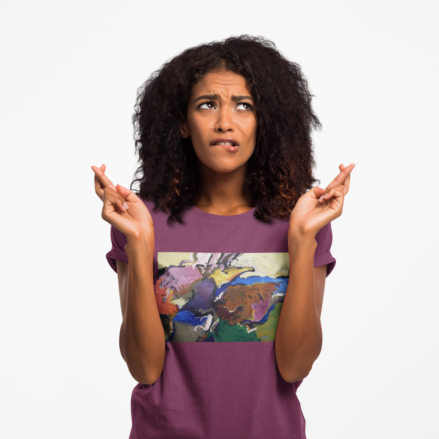Artistic Unisex Heavy Cotton Tee - Vibrant Abstract Design
