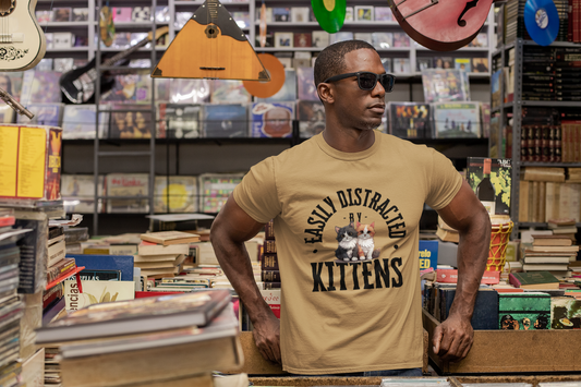 Easily Distracted by Kittens Unisex Cotton Tee