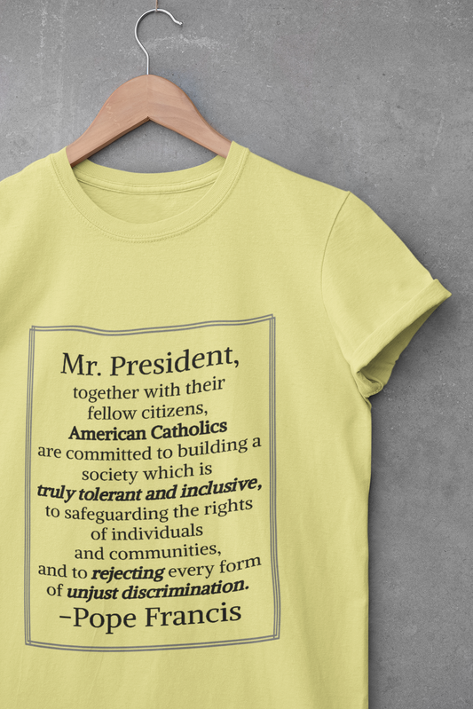 Inspirational Quote Unisex Heavy Cotton Tee - Pope Francis Message