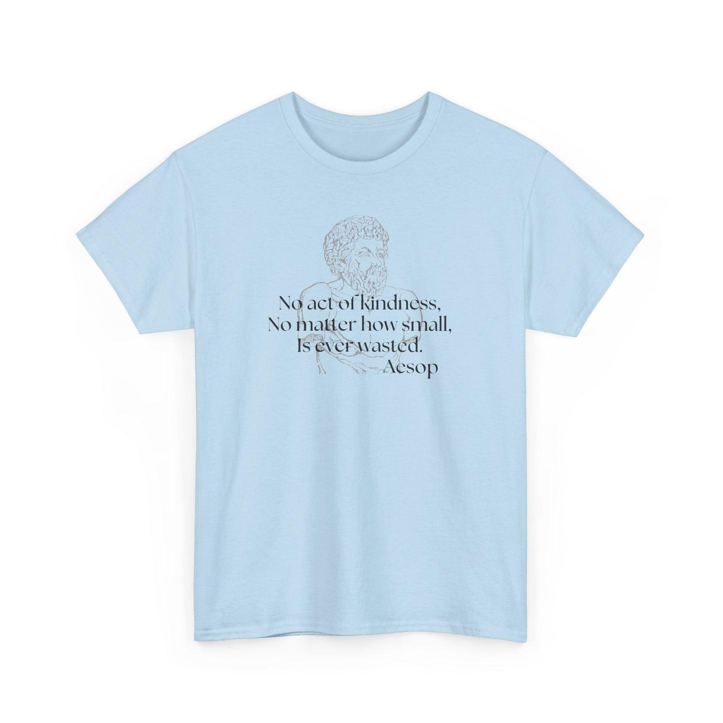 Inspirational Aesop Quote Unisex Heavy Cotton Tee - Kindness Matters