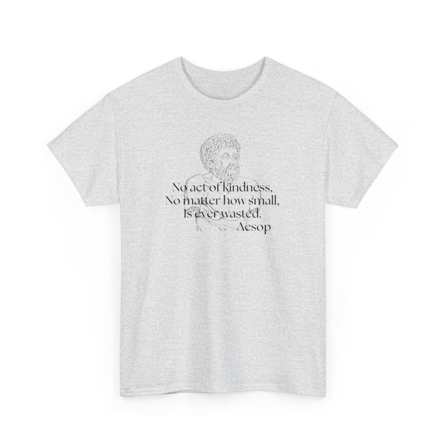Inspirational Aesop Quote Unisex Heavy Cotton Tee - Kindness Matters