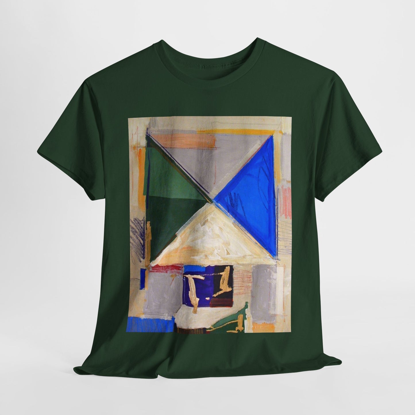 Abstract Art Unisex Heavy Cotton Tee – Bold & Colorful Design for Art Lovers