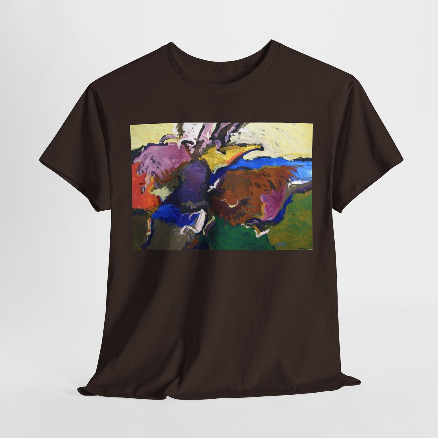 Artistic Unisex Heavy Cotton Tee - Vibrant Abstract Design