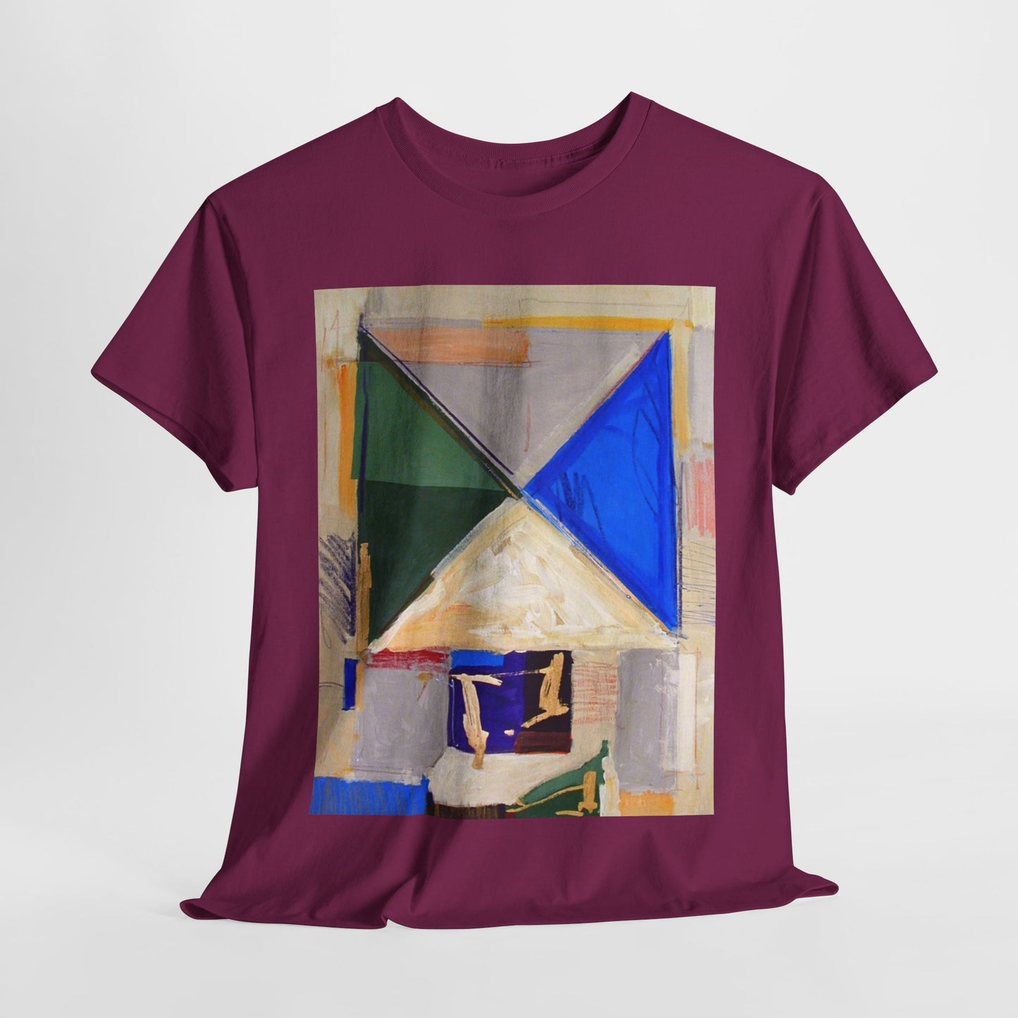 Abstract Art Unisex Heavy Cotton Tee – Bold & Colorful Design for Art Lovers