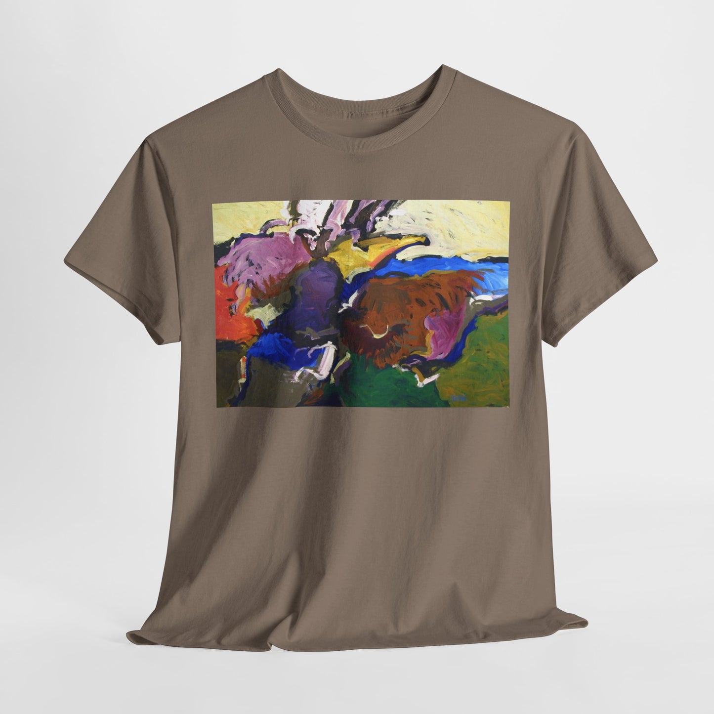 Artistic Unisex Heavy Cotton Tee - Vibrant Abstract Design