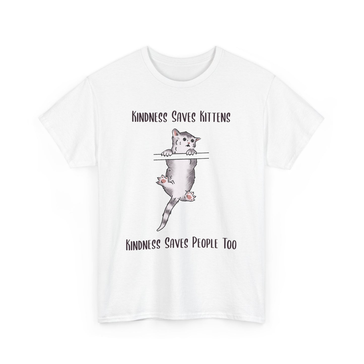Kindness Saves Kittens Unisex Heavy Cotton Tee