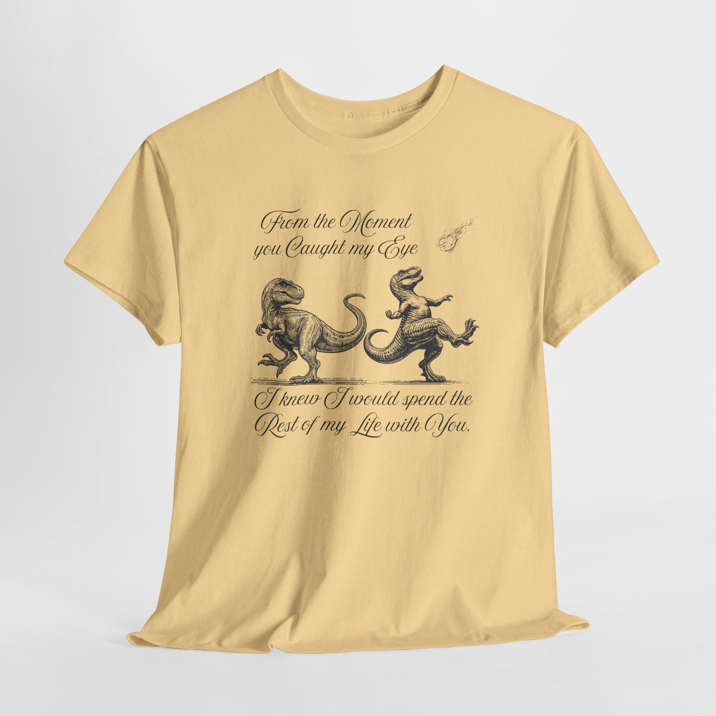 Romantic Dinosaur Graphic Tee - Perfect for Couples