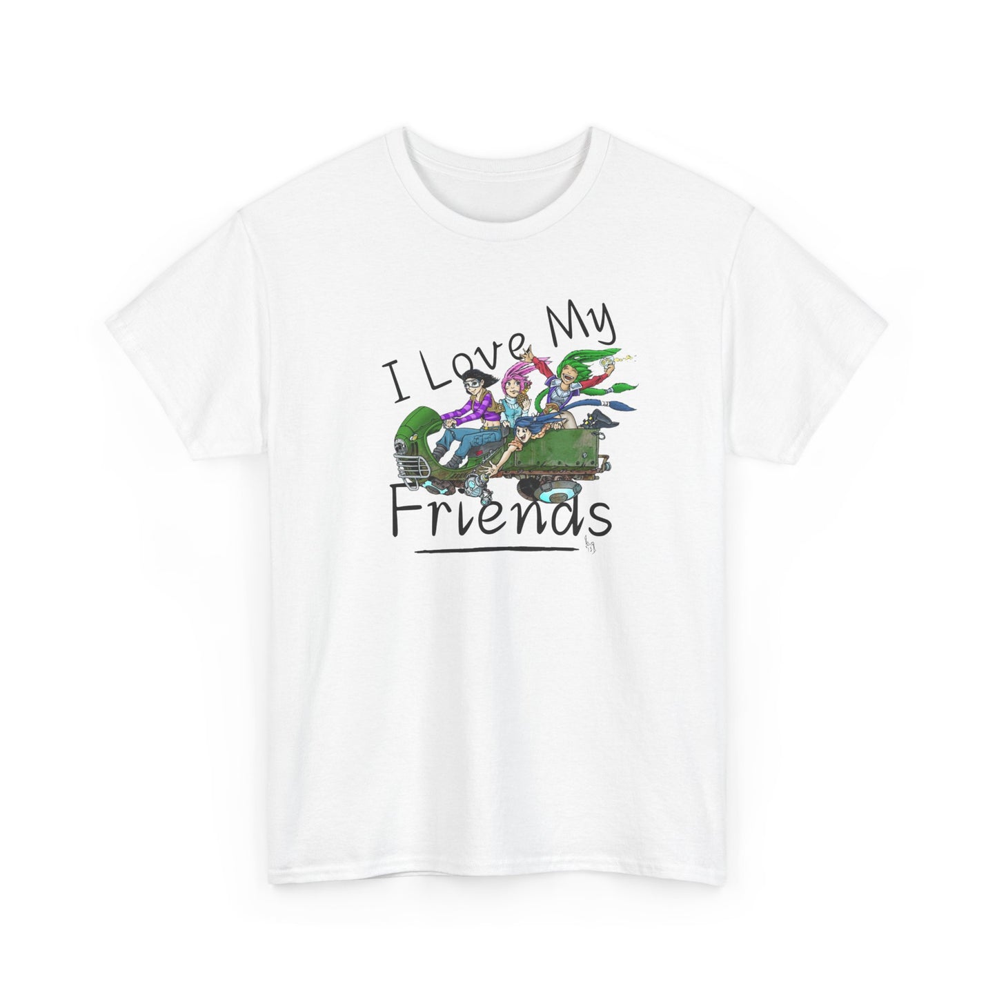 Friends Sci-Fi T-Shirt — "I Love My Friends" Cute Sci-Fi Graphic Tee