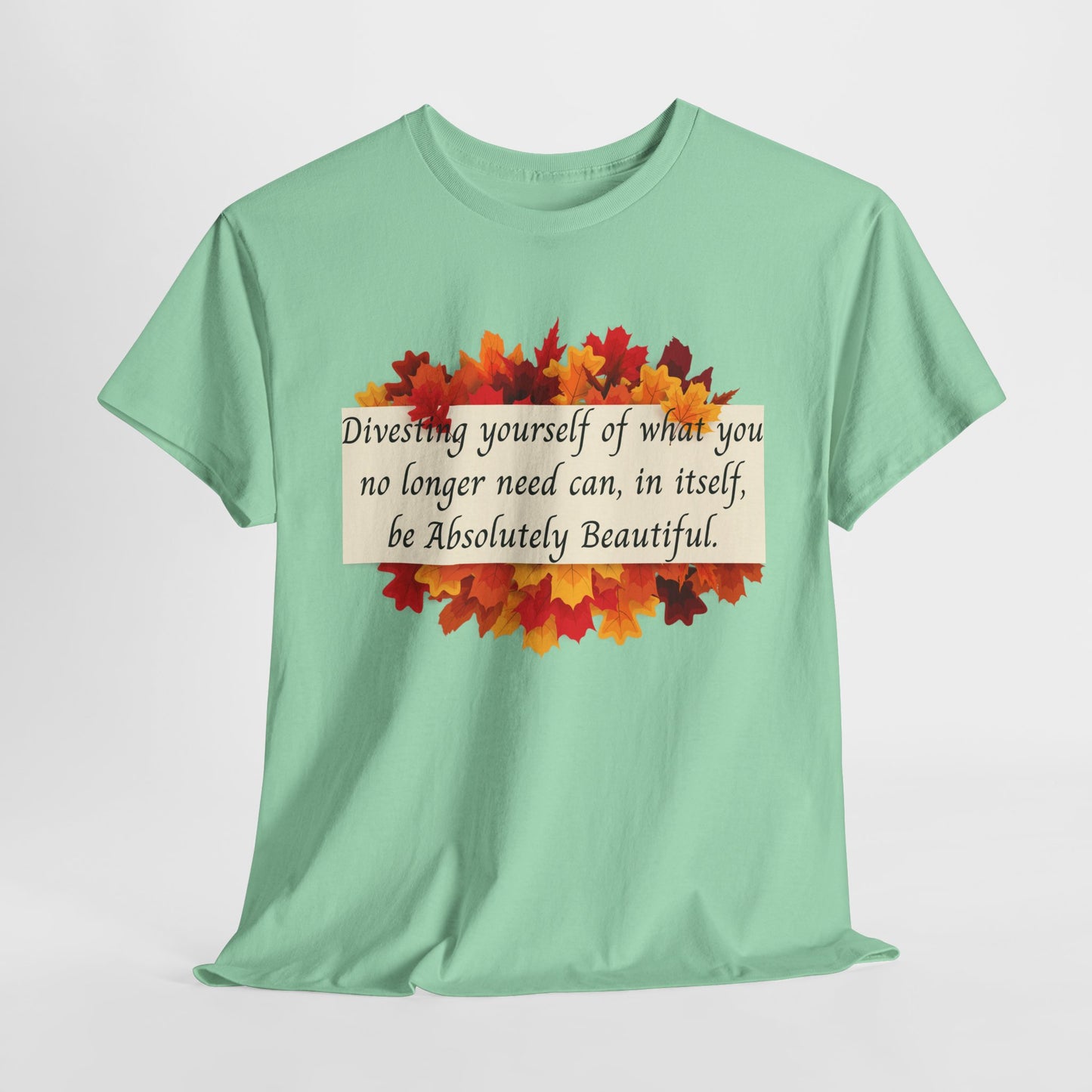 Inspirational Autumn Unisex Heavy Cotton Tee, Cozy Fall Shirt, Positive Message Tee, Gift for Her, Self-Love Apparel, Motivational Casual