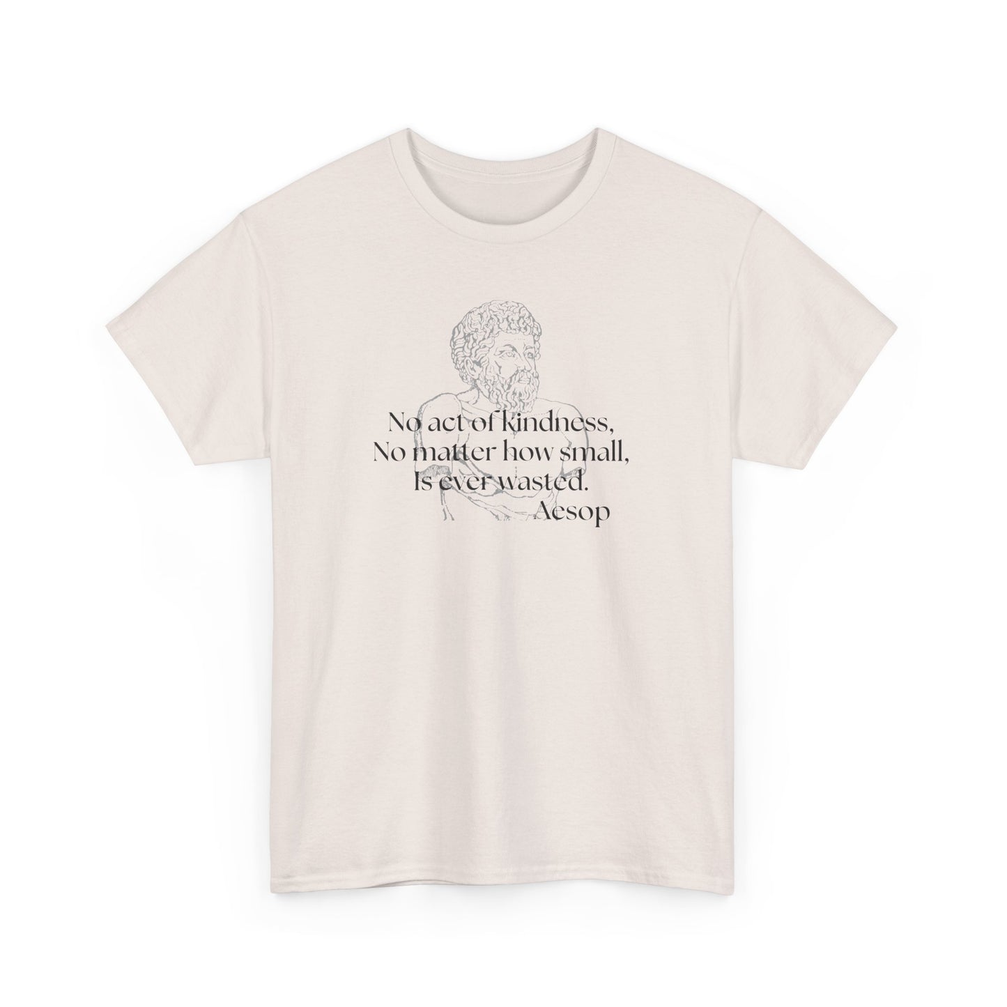 Inspirational Aesop Quote Unisex Heavy Cotton Tee - Kindness Matters