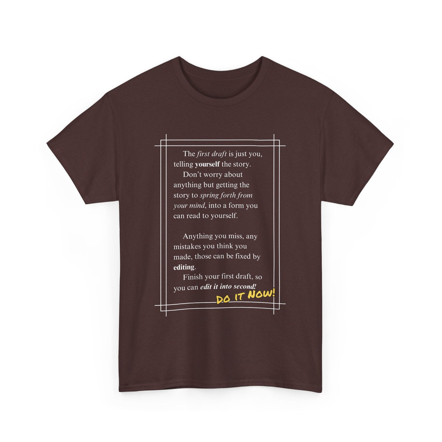 Inspirational Unisex Heavy Cotton Tee – "Do It Now!" Motivational T-Shirt