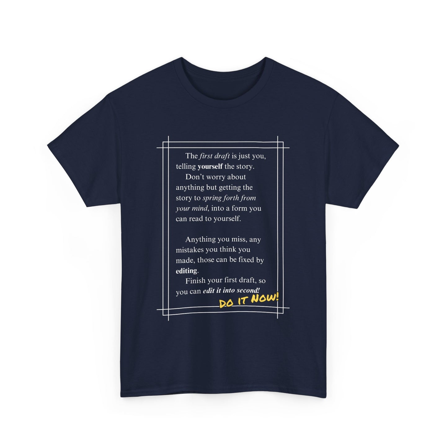 Inspirational Unisex Heavy Cotton Tee – "Do It Now!" Motivational T-Shirt