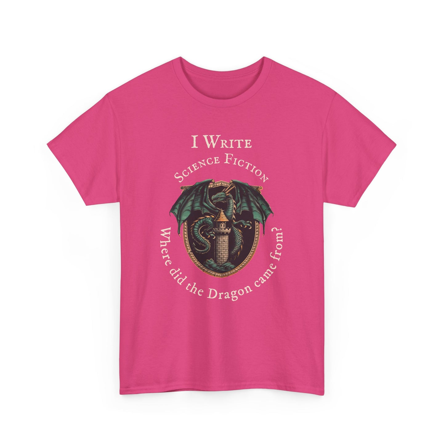 I Write Science Fiction Unisex Heavy Cotton Tee - Perfect for Writers and Fantasy Lovers